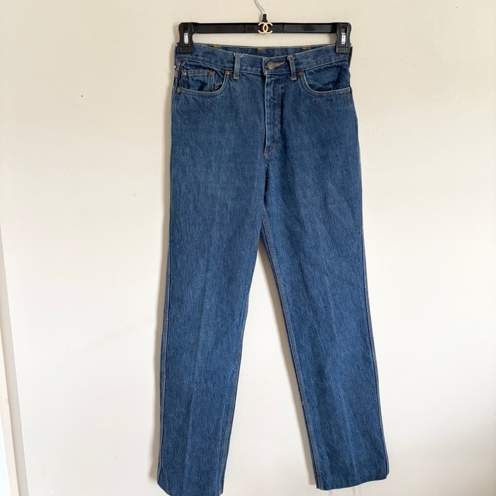 Landlubber Vintage 70s Straight Leg Jeans High Waisted 26x31" Medium Wash
